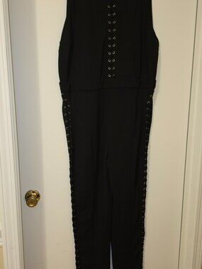 Xtaren Black Eyelet Jumpsuit